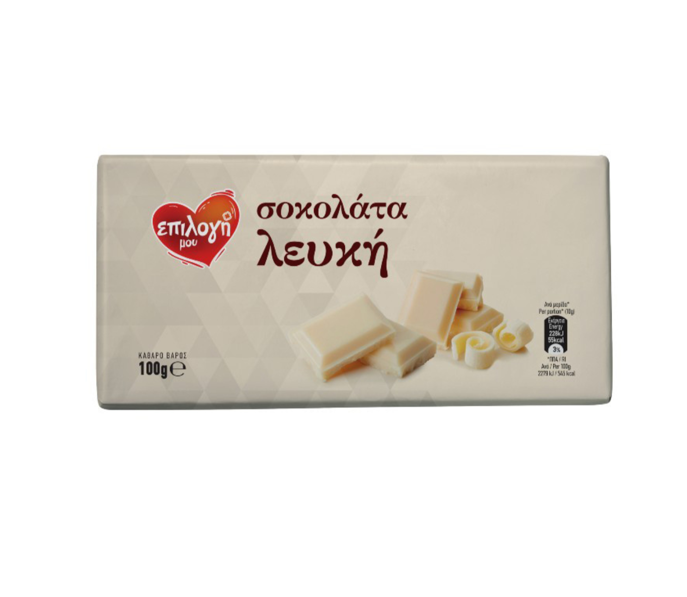 ΕΠΙΛΟΓΗ ΜΟΥ ΣΟΚΟΛΑΤΑ ΛΕΥΚΗ 100ΓΡ 15τ (5207066121419)