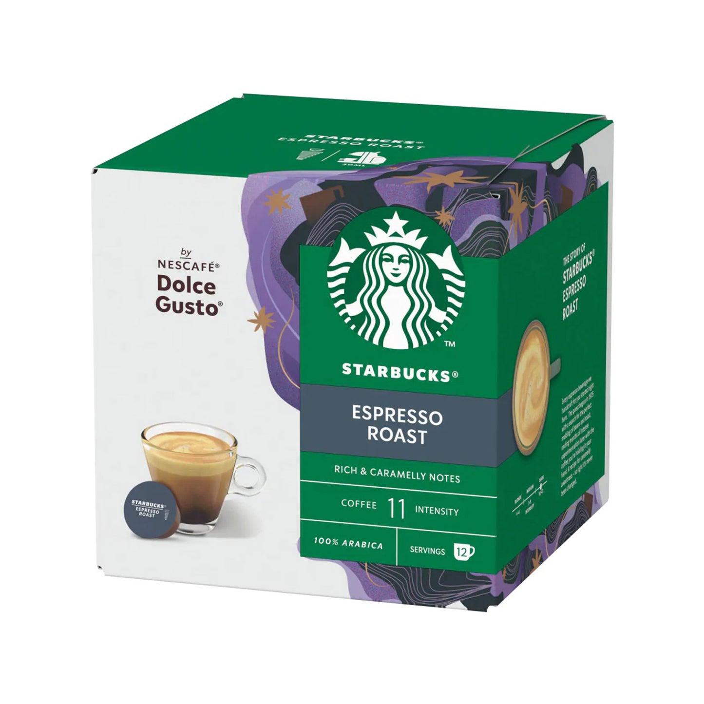 Strabucks Nescafe Dolce Gusto Καφές Espresso Roast 12 Κάψουλες (7613036940498)