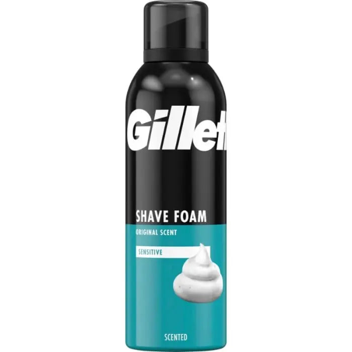 Gillette Sensitive Shaving Foam for Sensitive Skin 200ml 6t (7702018980932)