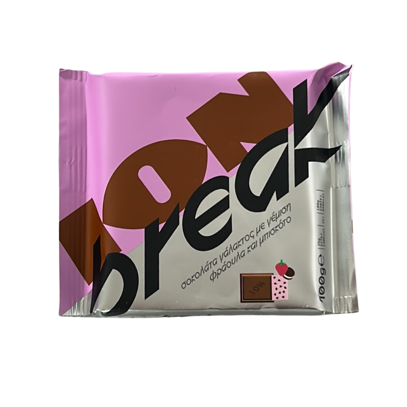 ΙΟΝ BREAK ΣΟΚΟΛΑΤΑ STRAWB.&BISCUIT 100ΓΡ (Σ12) (5201127019493)