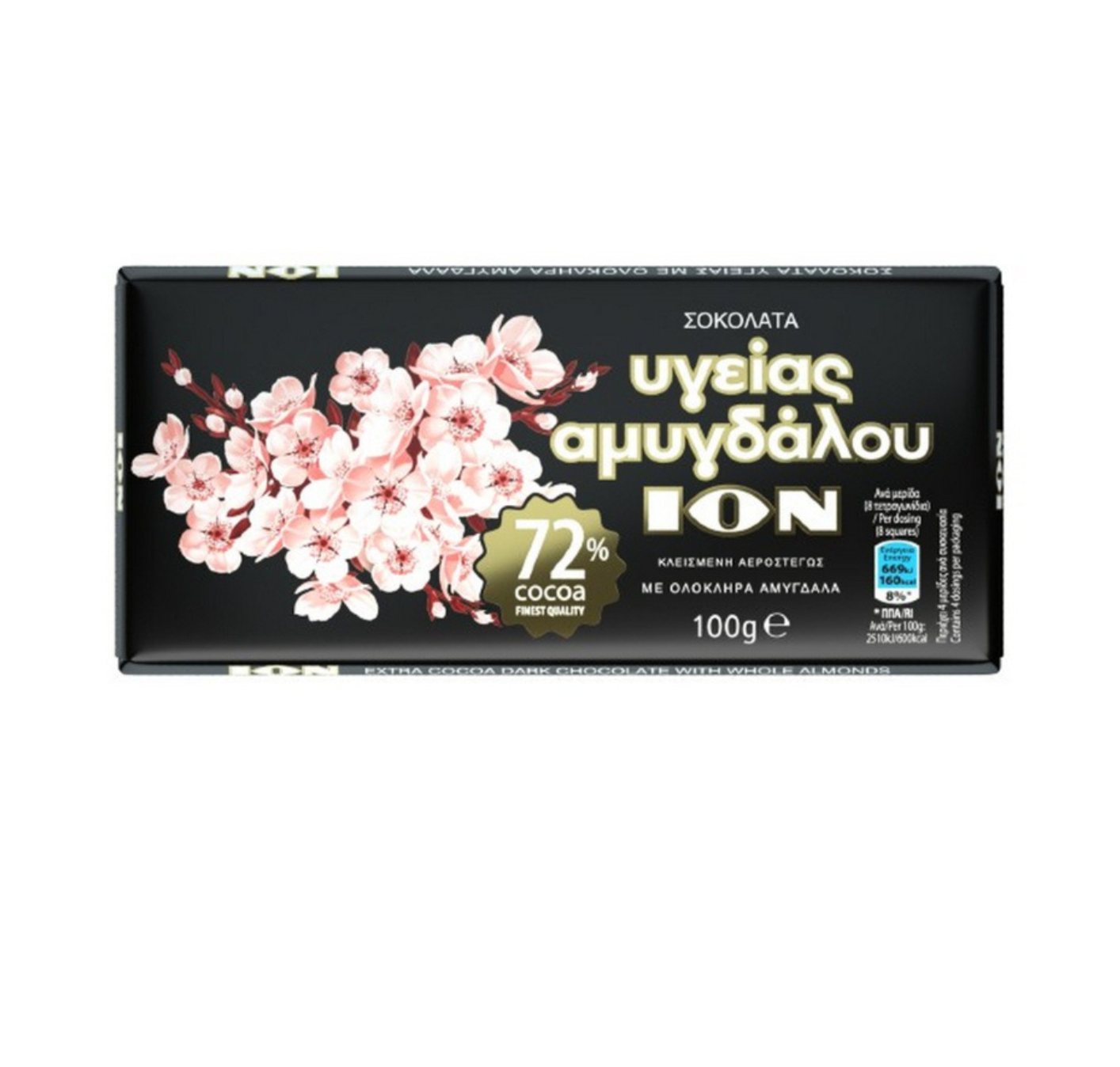 ΣΟΚ. ION ΥΓΕΙΑΣ ΑΜΥΓΔΑΛΟΥ 72% 100ΓΡ 10τ (5012501034076)