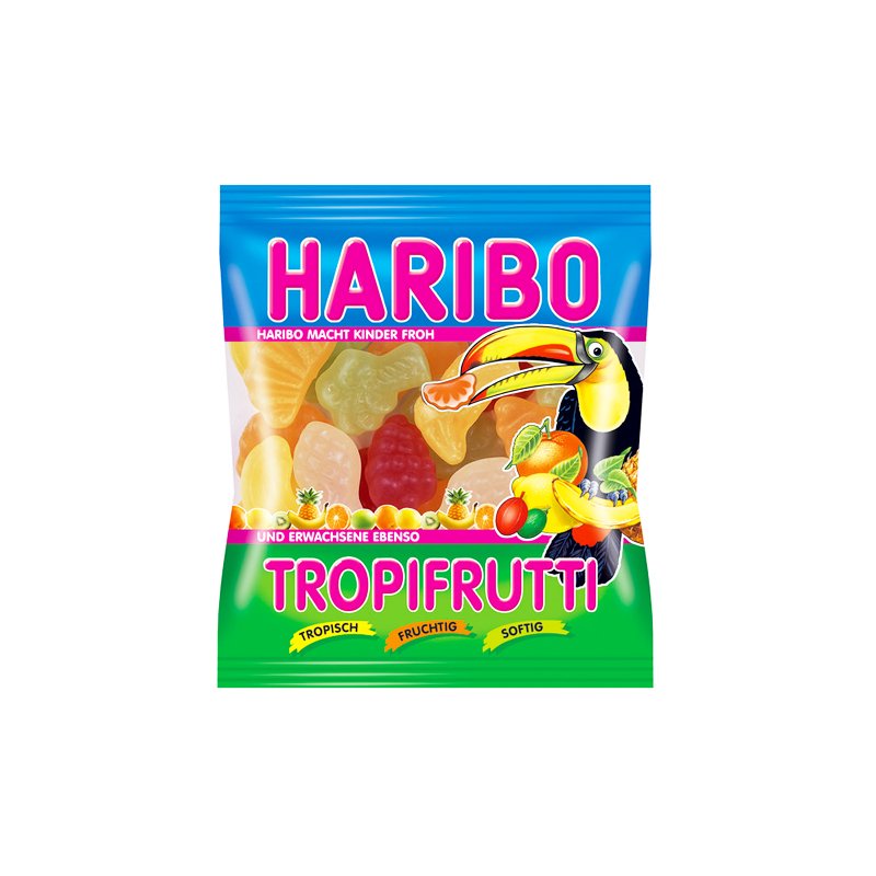 Haribo Tropical Fruit Flavored Jelly Beans 100gr 30t