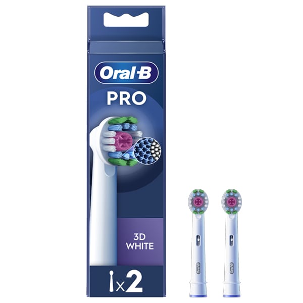 Oral-B Pro 3D White Ανταλλακτικές Κεφαλές Ηλεκτρικής Οδοντόβουρτσας 2τεμ (8006540846698)