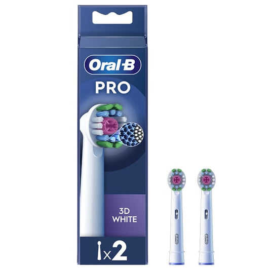 Oral-B Pro 3D White Ανταλλακτικές Κεφαλές Ηλεκτρικής Οδοντόβουρτσας 2τεμ (8006540846698)