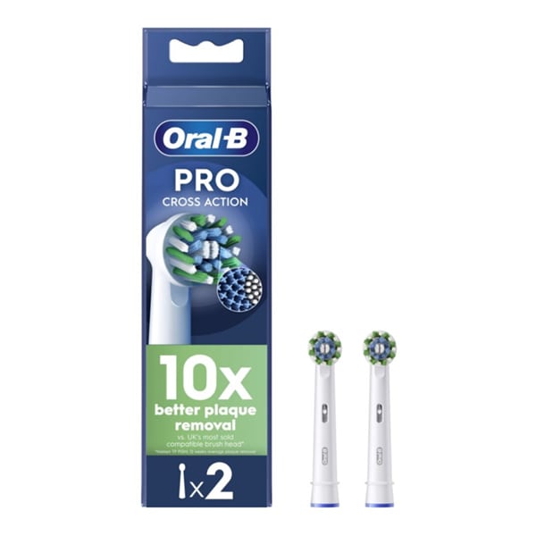 Oral-B Pro CrossAction Ανταλλακτικές Κεφαλές Ηλεκτρικής Οδοντόβουρτσας 2τεμ (8006540846964)