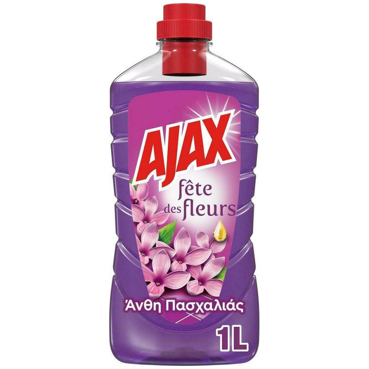 Ajax Καθαριστικό Υγρό Πατώματος με Αιθέρια Έλαια Άνθη Πασχαλιάς 1lt 12τ (8718951337718)