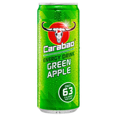 Carabao Energy Drink Green Apple 330ml 24τ (8855790000851)