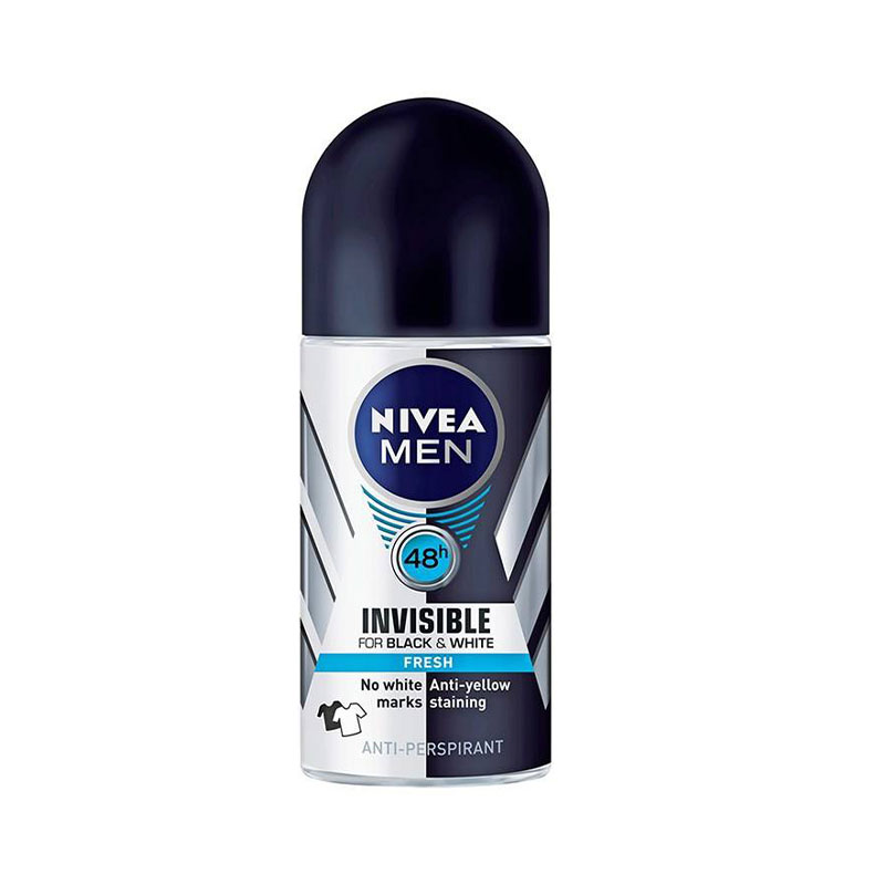 Nivea Black&White Invisible Fresh Αποσμητικό 48h σε Roll-On 50ml 12τ (42345503)