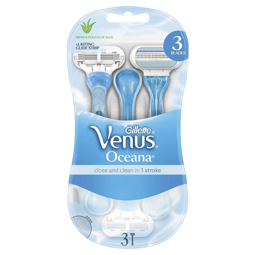 Gillette - Venus Oceana Ξυραφάκια μιας Χρήσης με 3 Λεπίδες και Λιπαντική Ταινία 3τμχ 8τ (7702018016686)