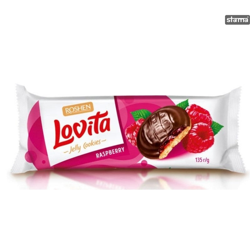 Lovita Roshen Μπισκότα Με Γέμιση Βατόμουρο 135gr 21τ (4823077634246)