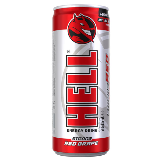 ENERGY DRINK HELL RED GRAPE 250ML 24τ (5999884034513)
