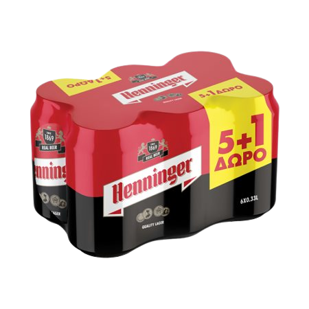 Henninger Lager 330ml 5+1 Δώρο 4σ (1012000402)