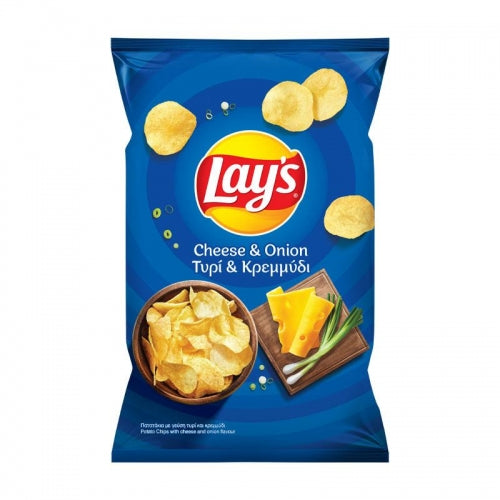 Πατατάκια Lays Τυρί & Κρεμμύδι 120gr (5201024009078)