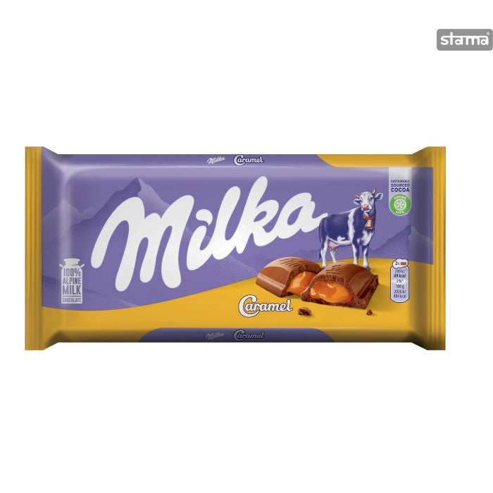 Milka Caramel Milk Chocolate 100gr 18t (7622210030597)