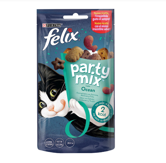 Felix Γατ/φη Party Ocean Mix Κροκέτα 8x60gr (3858890176919)