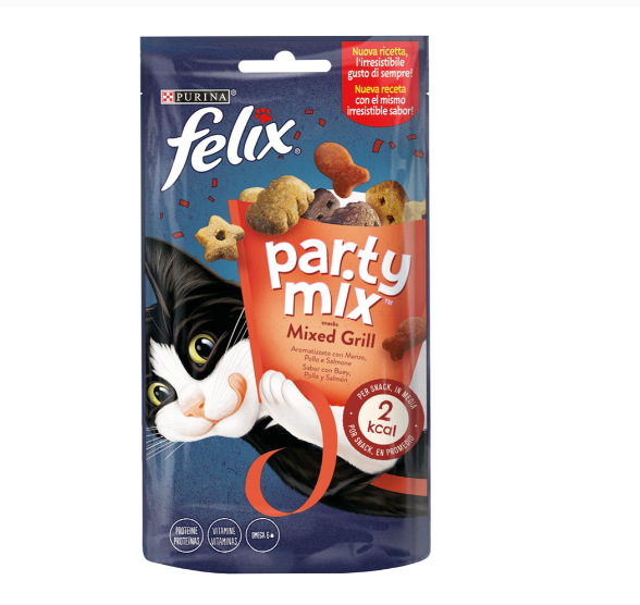 Felix Γατ/φη Party Gril Mix Κροκέτα 8x60gr (3858890176957)