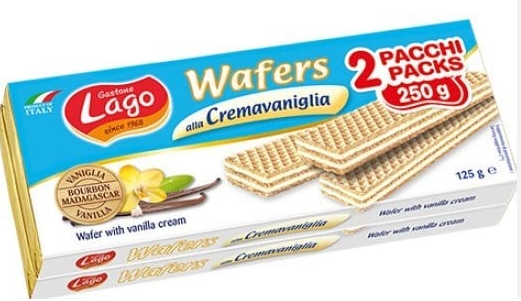 LAGO ΓΚΟΦΡΕΤΑ ΒΑΝΙΛΙΑ 2*125ΓΡ (Σ20) (8004800001733)