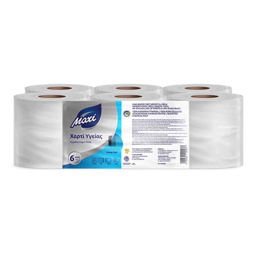 MAXI ΧΑΡΤΙ ΥΓΕΙΑΣ CENTER PULL 2Φ 6*600ΓΡ (5202505041037)
