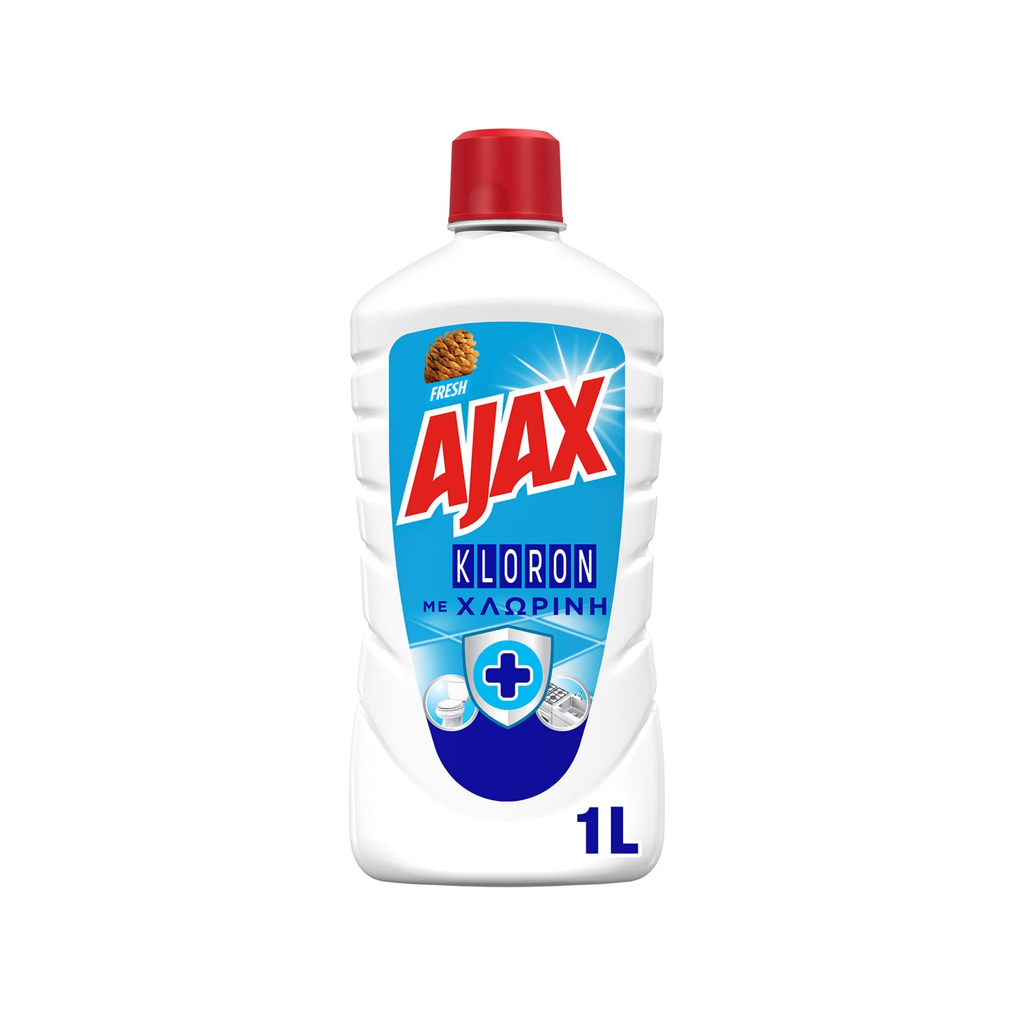 Ajax Liquid Floor Cleaner Kloron Fresh 1lt 12t (5201386114304)