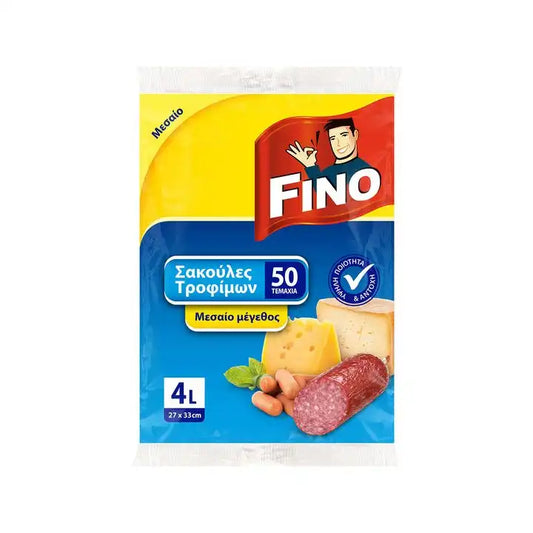 Σακούλες Τροφίμων Fino Μεσαίες 4L 50 Τεμάχια (5201314522003)