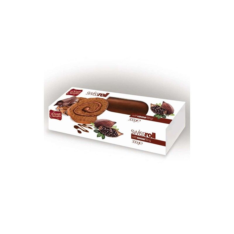 Doma Swiss Roll Cake With Cocoa Filling 300gr 10t (3800213622221)
