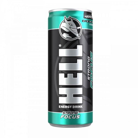 ENERGY DRINK HELL STRONG FOCUS 250ML 24τ (5999885747733)