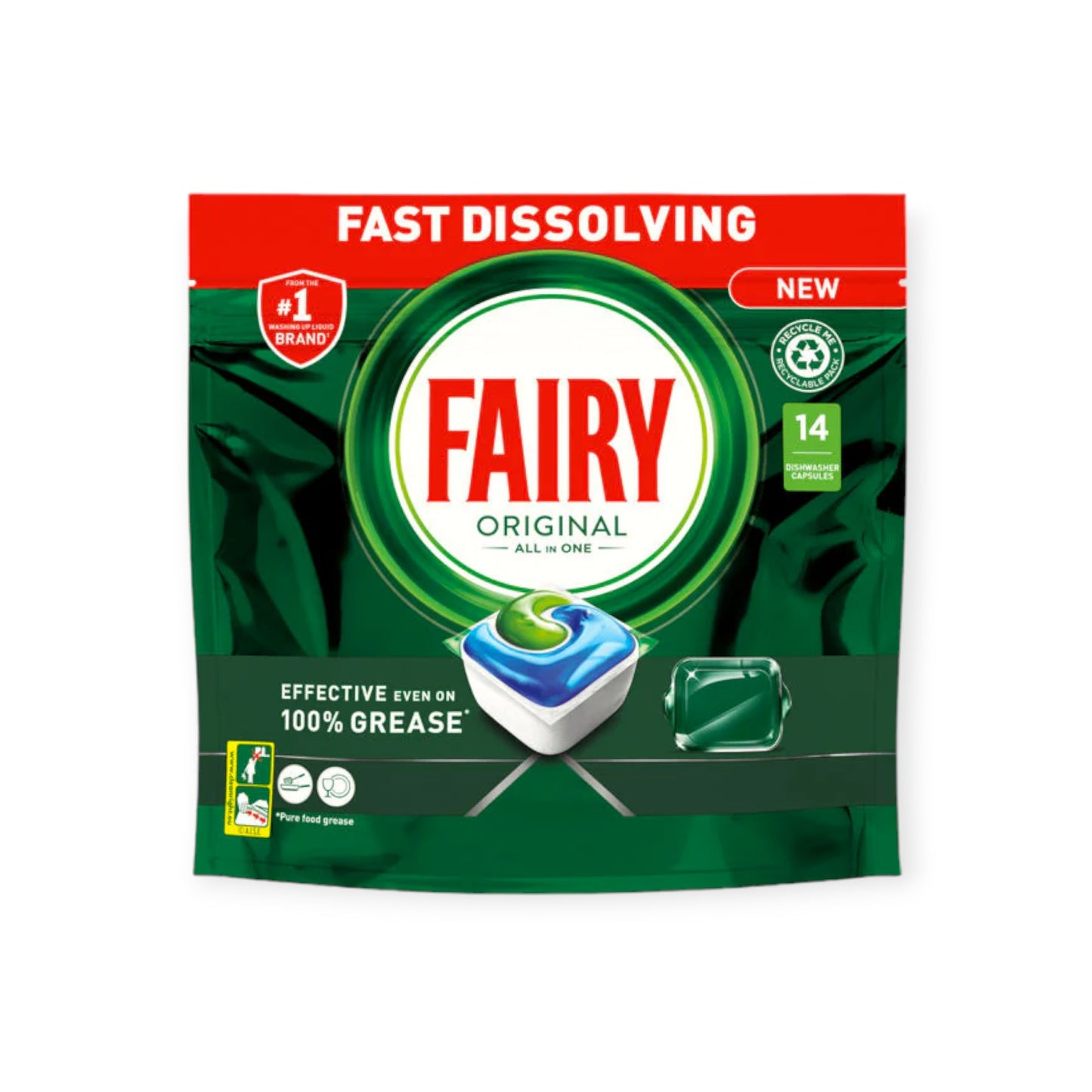FAIRY ΚΑΨΟΥΛΕΣ ΠΛΗΝΤΥΡΙΟΥ ΠΙΑΤΩΝ ALL IN ONE 14TEM ORIGINAL 6τ (8006540910764)