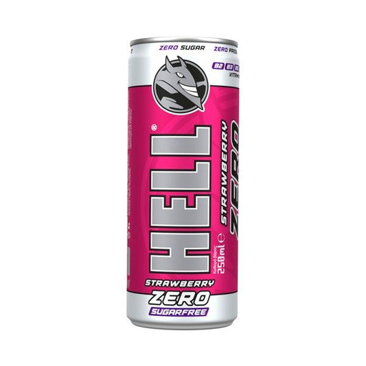 ENERGY DRINK HELL ZERO STRAWBERRY 250ML 24τ (5999885747115)