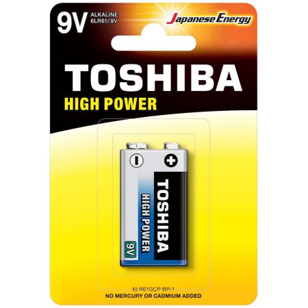 Μπαταρία Toshiba High Power Αλκαλική 9V 1τμχ (4904530592157)