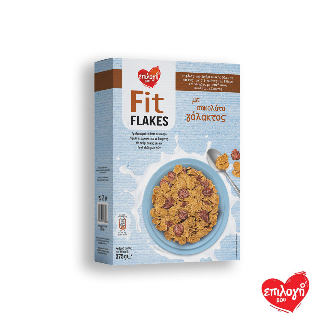 Δημητριακά Fit Flakes Με Σοκολάτα Γάλακτος 375gr (5207066123864)