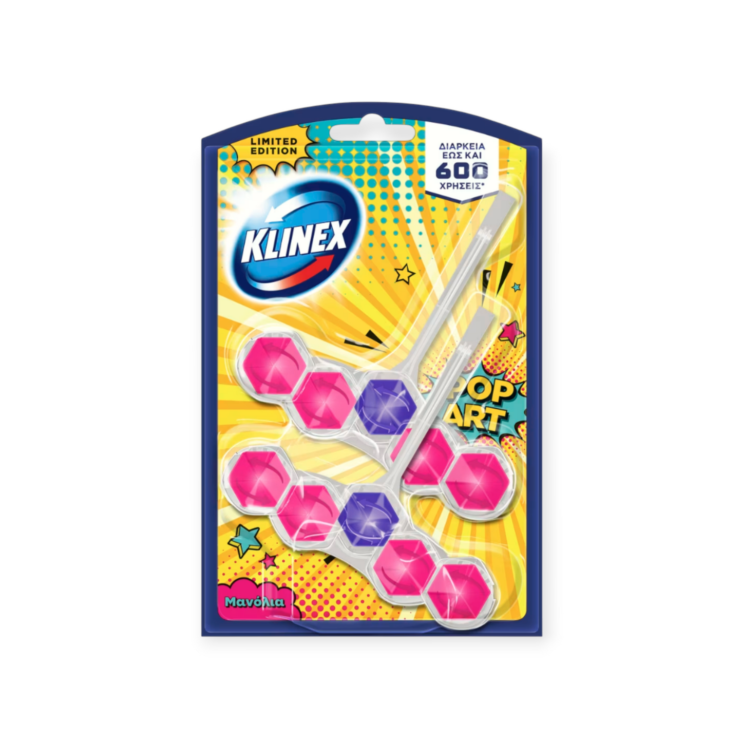 KLINEX WC BLOCK POP ART ΜΑΝΟΛΙΑ 50ΓΡ 9τ (8720182907004)
