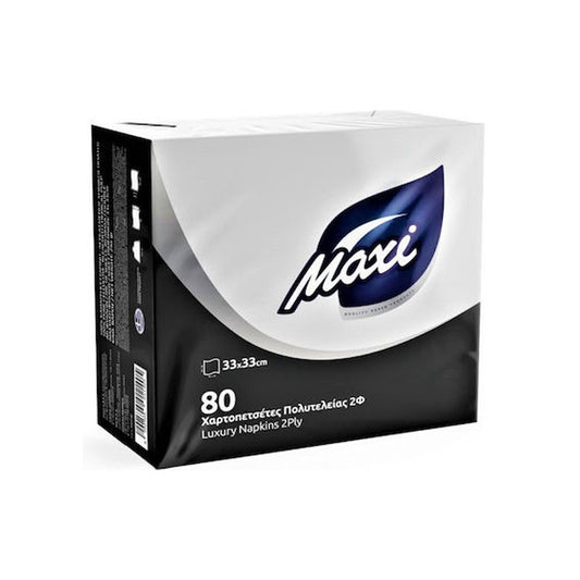 MAXI ΧΑΡΤΟΠΕΤΣΕΤΕΣ ΛΕΥΚΕΣ ΠΟΛΥΤΕΛΕΙΑΣ 80Τ 33x33CM (5202505011405)