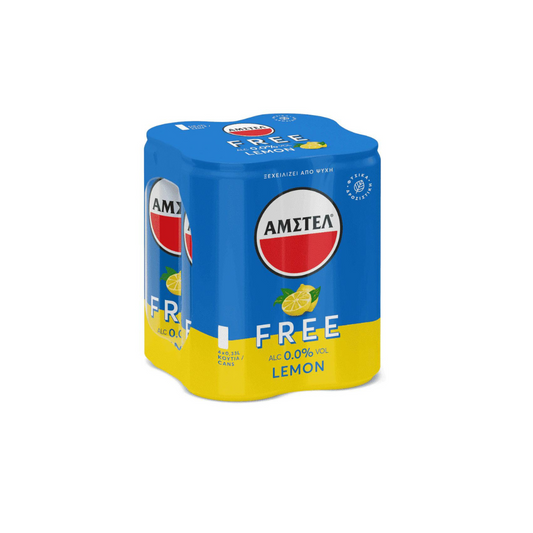 ΜΠΥΡΑ AMSTEL FREE LEMON ΚΟΥΤΙ 4*330ML 6τ (5201261011322)