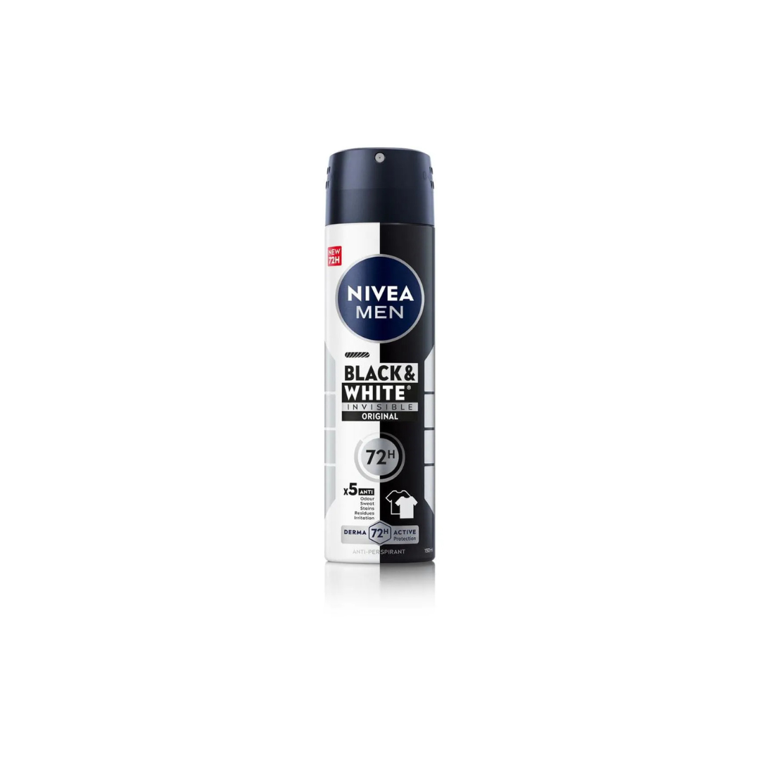 Nivea Men Invisible for Black & White Anti-perspirant Deodorant 48h in Spray 150ml 6t (4005900388650)