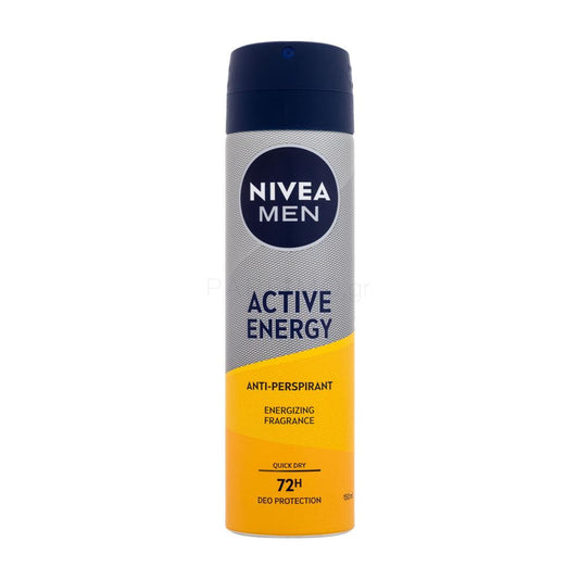 Nivea Men Active Energy Anti-perspirant Quick Dry Αποσμητικό 48h σε Spray 150ml 6τ (9005800344799)