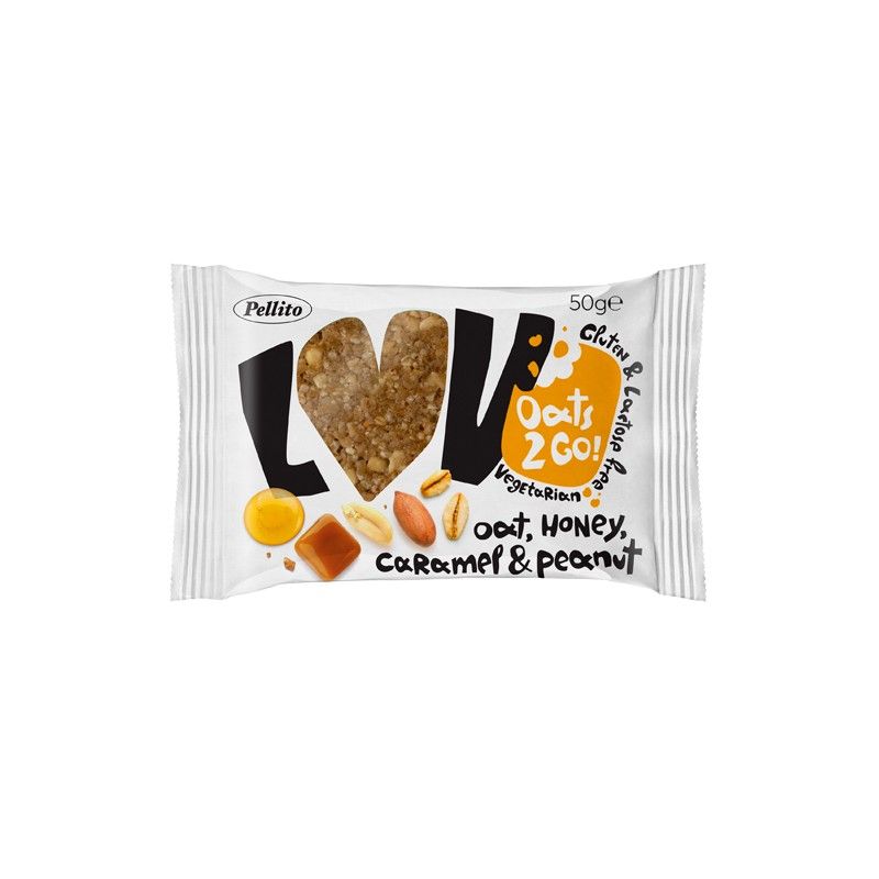 Μπάρα Βρώμης Pellito Lov Με Μέλι-Καραμέλα&Φυστίκι 50gr 14τ (5201044011266)