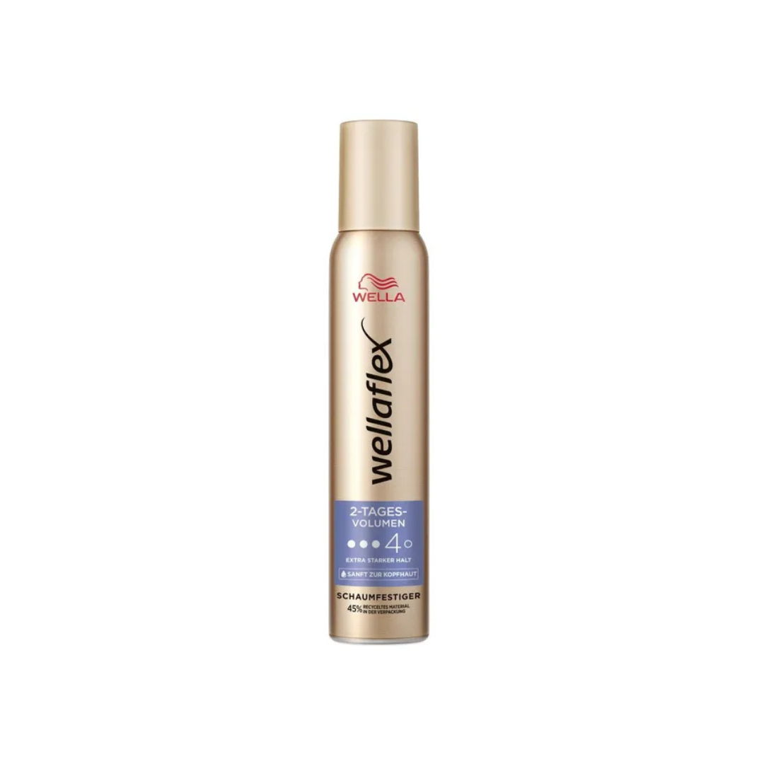 Wella Wellaflex 2-Day Volume Mousse 4 Extra Strong Hold 200ml 6t (4064666045054)