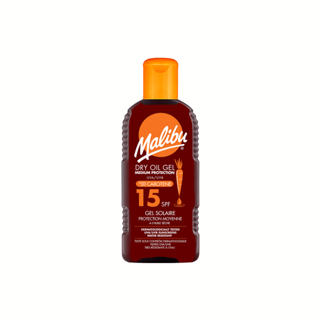 Malibu Dry Oil Gel SPF15 With Carotene 200ml (5025135116216)