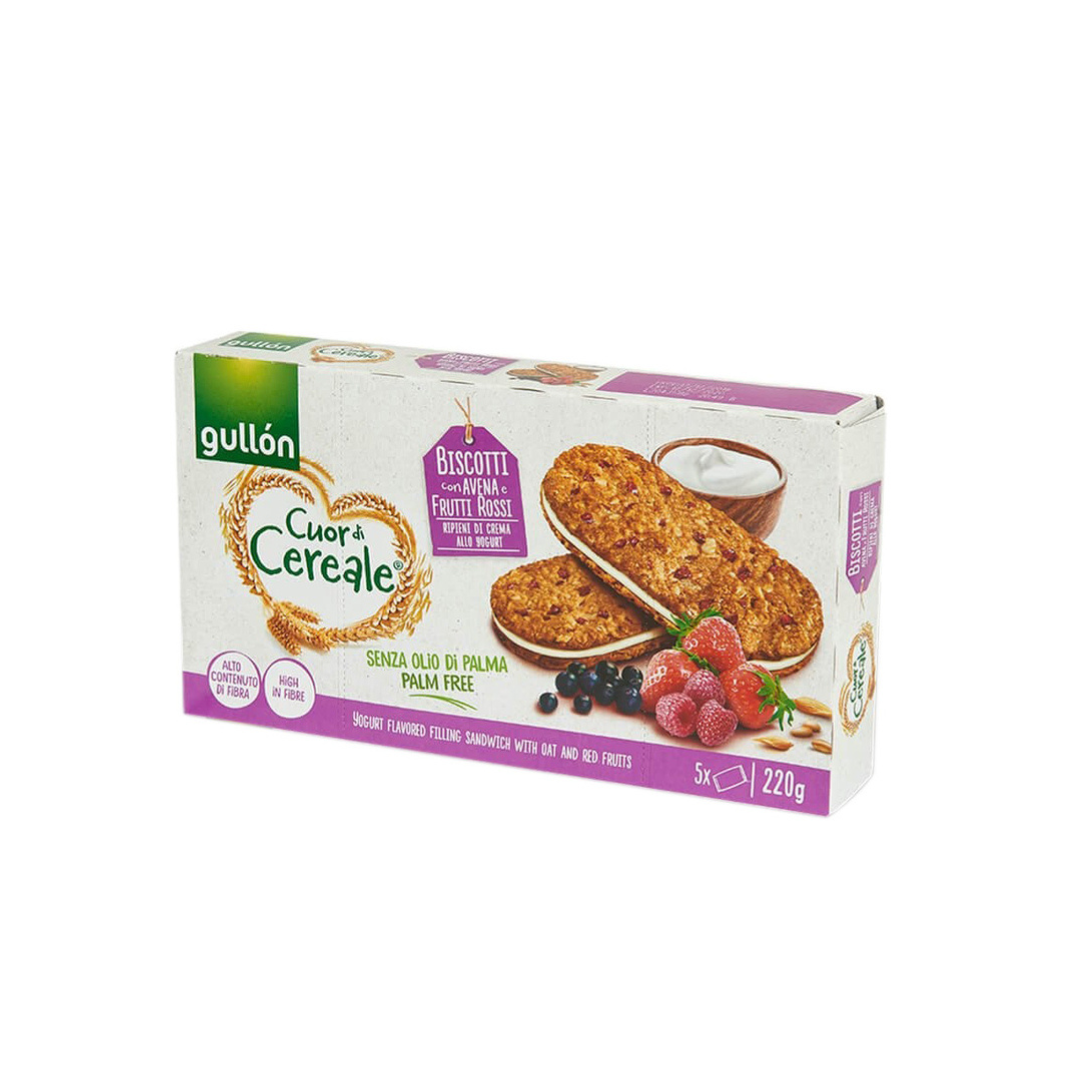 Gullon Sandwich Yogurt Red Fruit 220gr 8τ (8410376042887)