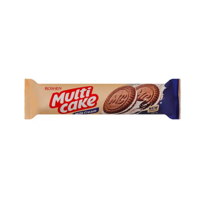 Roshen Μπισκότα Multicake Γεμιστά Με Γάλα 180gr 28τ (4823077609084)