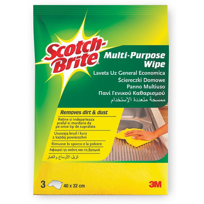 Πανί γενικού καθαρισμού Scotch Brite 3τεμ. (8410001134604)