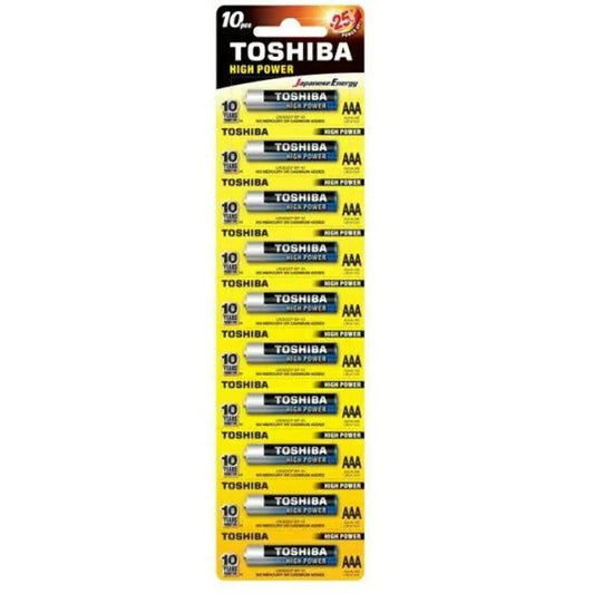 Toshiba Αλκαλικές Μπαταρίες AAΑ Σετ 10 Τεμ LR03GCP (4904530592683)