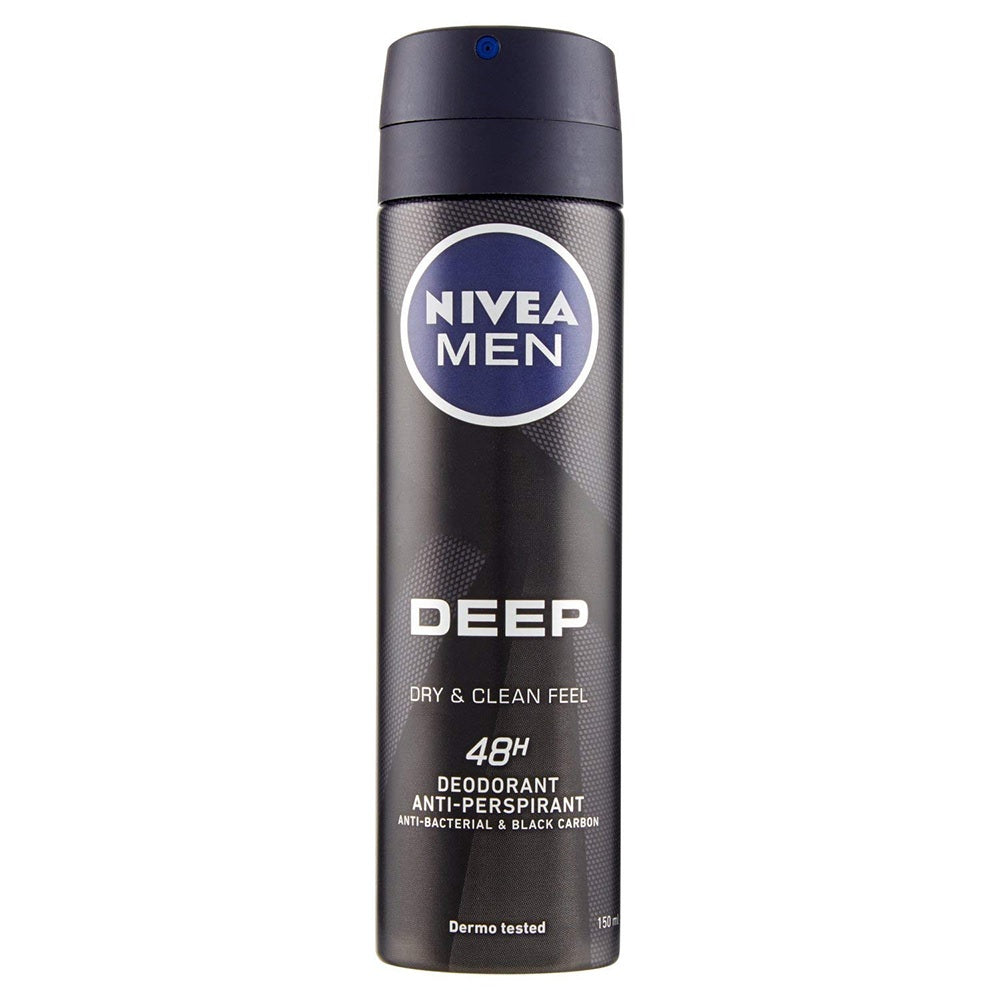 Nivea Men Deep Dry & Clean Feel Anti-perspirant Αποσμητικό Spray 48h 150ml 6τ (4005900513045)