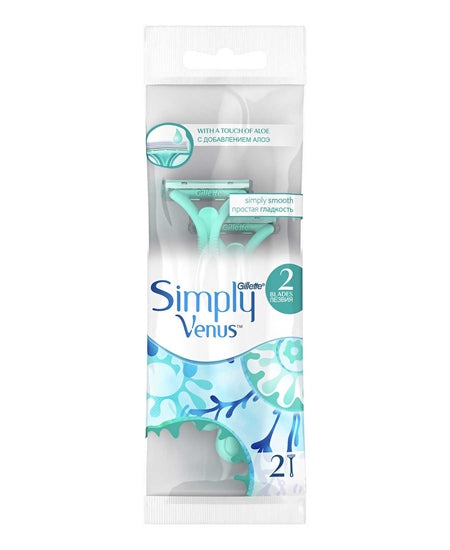 Gillette Simply Venus Ξυραφάκια Σώματος μιας Χρήσης με 2 Λεπίδες & Λιπαντική Ταινία 2τμχ (3014260248642)
