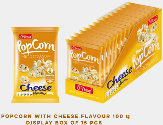 Pop Corn Pitso Cheese For Microwave Oven 15x100gr (3800230253538)