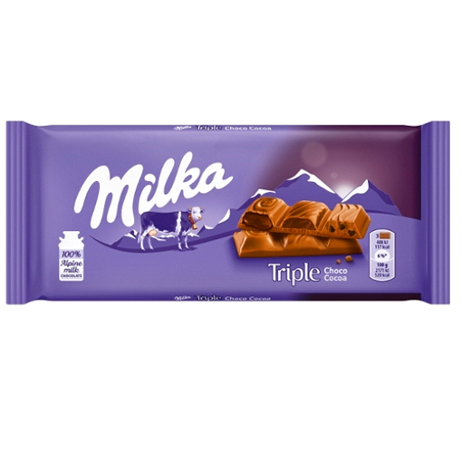 Σοκολάτα Γάλακτος Milka Triple Choco 90gr 20τ (7622210611239)