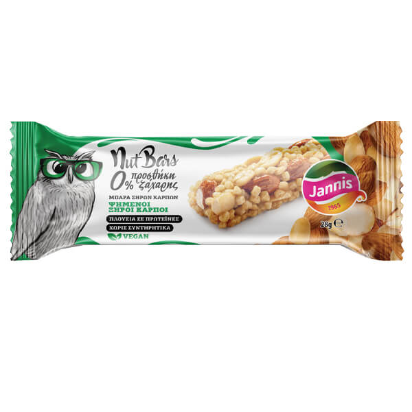 Jannis Μπάρα Ξηρών Καρπών 0% Ζάχαρη Vegan 28gr 10τ (5201041023842)