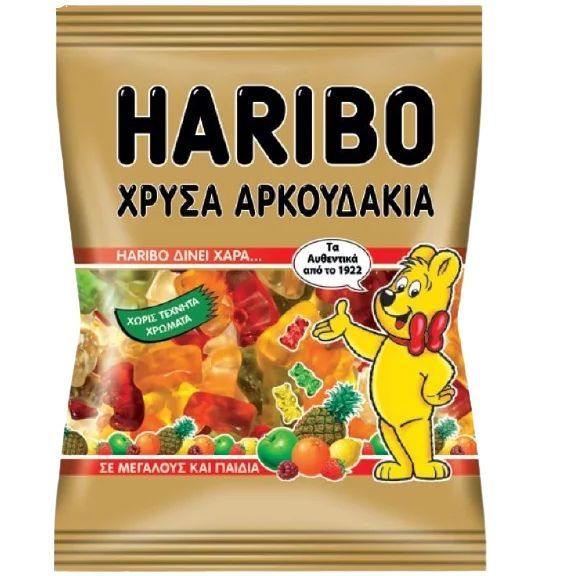 Haribo Ζελεδάκια Goldbaren με Γεύση Φρούτων 100gr 30τ (9002975301558)