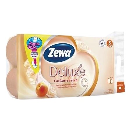 Χαρτί Υγείας Zewa Deluxe Peach 8 Ρολά 3 Φύλλων 100gr 7τ (7322541171791)