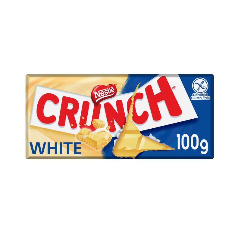 Σοκολάτα Nestle Crunch Λευκή 100gr 10τ (5201219475763)